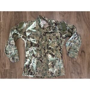 XSmall Xs Reg US Navy Working Uniform NWU Type III AOR2 Camo Blouse Shirt B